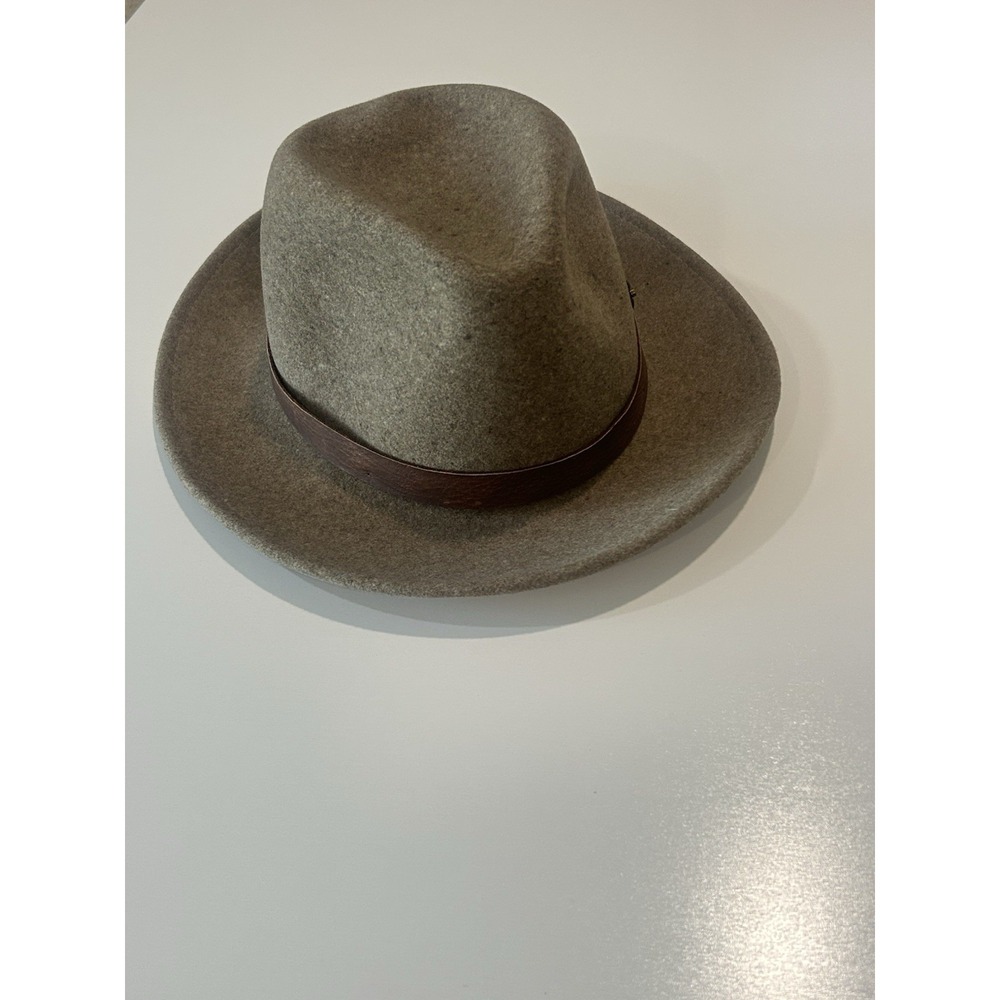 Orvis Crushable Packable Water Repellent Wool Felt Fedora Hat Large Made USA - Picture 3 of 9